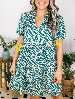 Umgee Tiered Swing Trapeze Dress